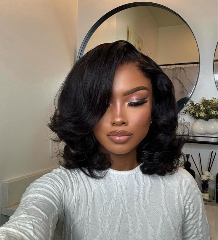 Body wave 14 inch human blend wig