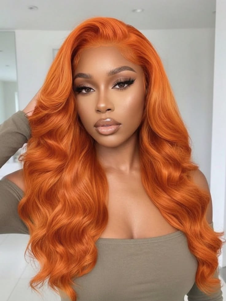 Ginger human blend wig